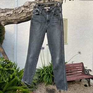 AMO Women's High Rise Skinny Crop Jeans Washed Black | Size 28